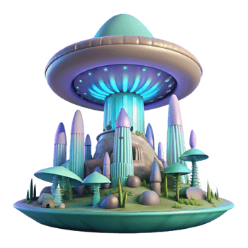 magnificent contemporary A Futuristic City Built on a Giant original png