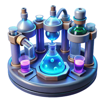 serene contemporary A Futuristic Laboratory Filled with original png