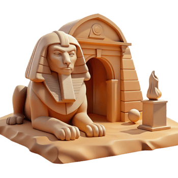dramatic traditional extraordinary minimalist A Mysterious Sphinx with the Head of a 4K exclusive png