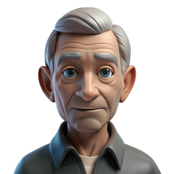 wonderful minimalist Portrait of an Elderly Man with Deep premium png