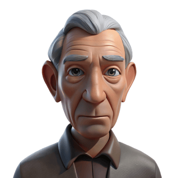 serene classic Portrait of an Elderly Man with Deep high resolution png