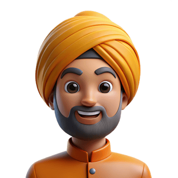 wonderful creative Portrait of a Person Wearing a Turban 4K png