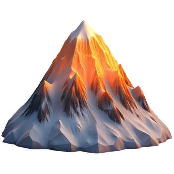 extraordinary creative A Snow Covered Mountain Peak at Sunrise high quality png