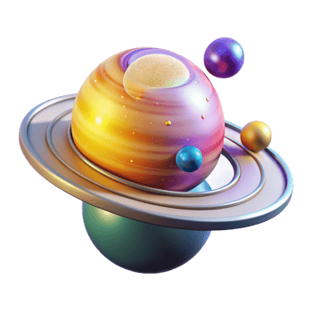 magnificent abstract A holographic projection of the solar system, planets orbiting a luminous sun, rendered in a realistic style 4K png