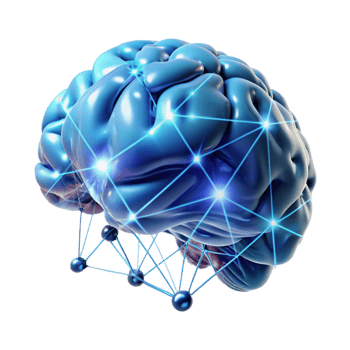 stunning traditional A surreal, dreamlike painting of a human brain connected to a vast network of glowing data streams, lit by an ethereal glow, in a digital art style exclusive png