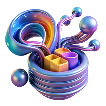 dramatic minimalist A surreal, abstract painting of data flowing through cyberspace, illuminated by vibrant, swirling colors professional png