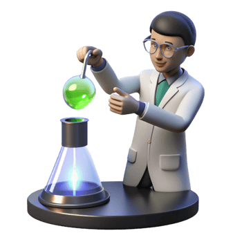 stunning artistic A dramatic, chiaroscuro painting of a scientist working on a breakthrough technology in a laboratory, illuminated by a single light source professional png