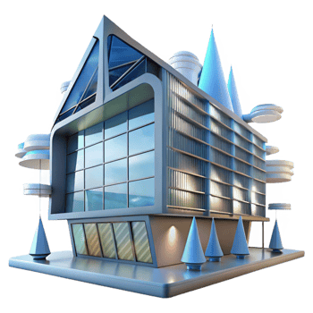 extraordinary minimalist Kinetic facade, moving elements responding to environmental conditions, dynamic architecture style, daylight rendering authentic png