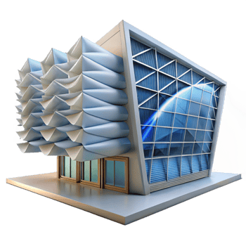 stunning creative Kinetic facade, moving elements responding to environmental conditions, dynamic architecture style, daylight rendering exclusive png