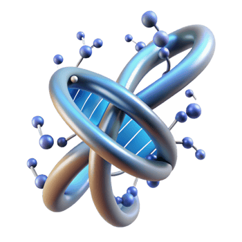 magnificent contemporary A DNA strand spiraling through cyberspace, illuminated by data streams, in a scientific visualization, abstract style high resolution png