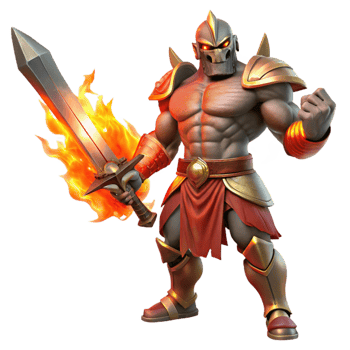 elegant abstract A fierce Ares, god of war, brandishing a bloody sword, illuminated by the fires of battle, in a brutalist, graphic novel style genuine png