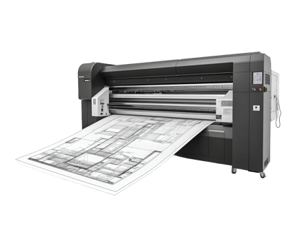 A large format printer with a sheet of paper on top png