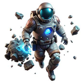 serene traditional wonderful classic A Lone Astronaut Clad in a high quality professional png