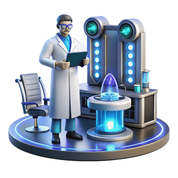 vibrant rustic stunning traditional A Futuristic Scientist Working in a High 4K detailed png