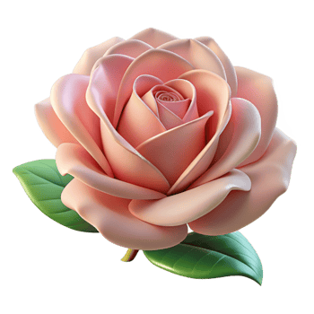 extraordinary abstract A close-up of a blooming rose, delicate pink petals and green leaves, soft diffused light, macro photography style authentic png