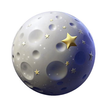 dramatic minimalist A full moon shining brightly in a clear night sky, surrounded by twinkling stars, astrophotography style high quality png