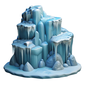 extraordinary creative A frozen waterfall, intricate ice formations, winter landscape photography style authentic png