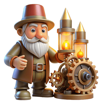 stunning contemporary A Curious Gnome Tinkering with a Complex exclusive png