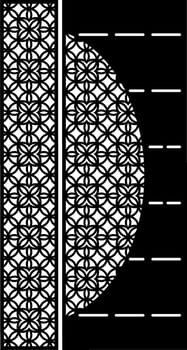 Elegant Geometric Panel Design in Black and White vector