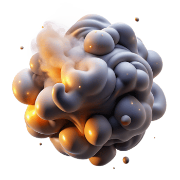 magnificent vintage A dynamic composition of swirling smoke and dust particles, illuminated by a dramatic, chiaroscuro light, in a surreal style premium png