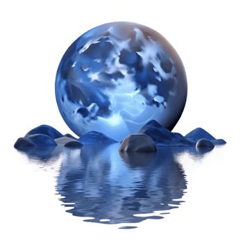 beautiful traditional A Full Moon Reflected in a Still Lake professional png