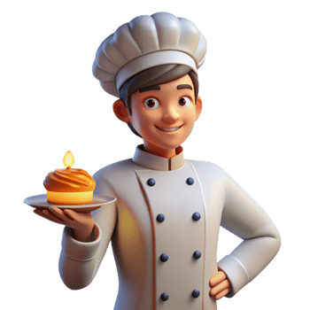 serene traditional Portrait of a chef in their uniform, holding a culinary creation, illuminated by warm kitchen light, in a food photography style exclusive png