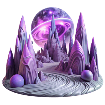 wonderful modern An Alien Landscape with Towering professional png