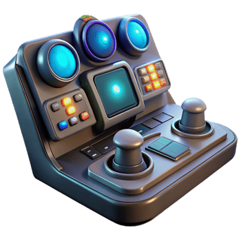 dramatic contemporary A Close Up of a Futuristic Control Panel premium png