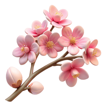 extraordinary classic A branch covered in cherry blossoms, soft pink hues, romantic style genuine png