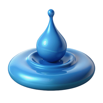 beautiful contemporary A single drop of water splashing into a puddle, dynamic movement, fluid style detailed png