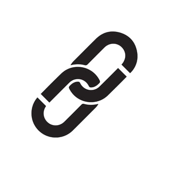 chain, chain link icon with white background vector