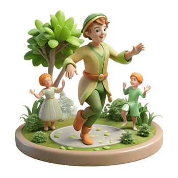 magnificent vintage A Playful Pan Dancing in a Forest original png
