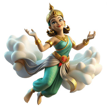 dramatic vintage A Serene Apsara Dancing Amongst the professional png