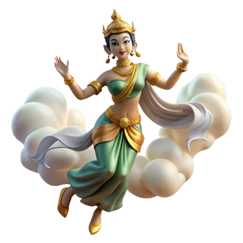 extraordinary abstract A Serene Apsara Dancing Amongst the original png