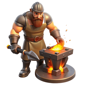 magnificent modern A Stoic Cyclops Forging a Weapon in His genuine png