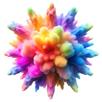 beautiful modern A Dynamic Explosion of Colorful Powder premium png