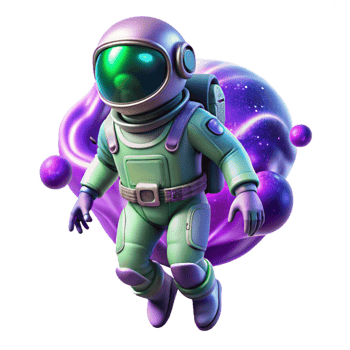 serene vintage A Lone Astronaut Clad in a detailed png