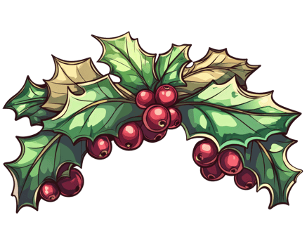 Christmas holly transparent png