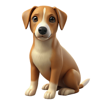 magnificent vintage A Loyal Dog Sitting Patiently Studio 4K png