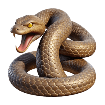 stunning minimalist A Coiled Rattlesnake Ready to Strike high resolution png