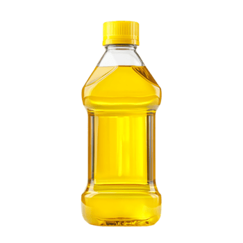 Cooking oil in plastic bottle healthy food preparation isolated on transparent background png