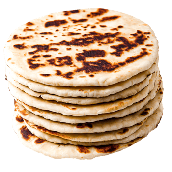 Freshly Cooked Flatbreads Stacked png
