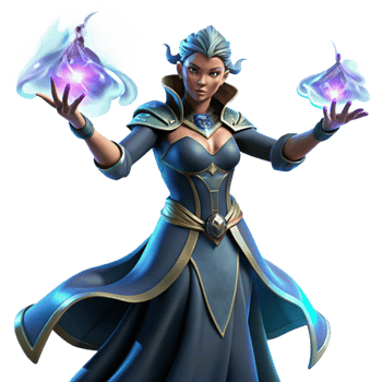 impressive minimalist A Powerful Sorceress Casting a Spell with high resolution png