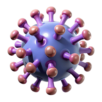 wonderful abstract A Microscopic Image of a Virus Rendered 4K png