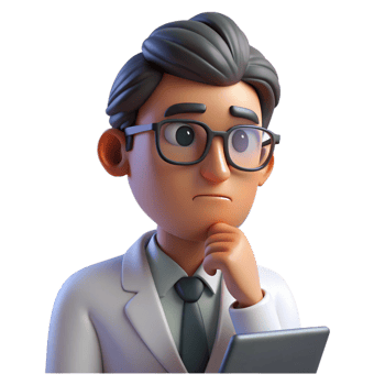 vibrant traditional Portrait of a Thoughtful Scientist with detailed png
