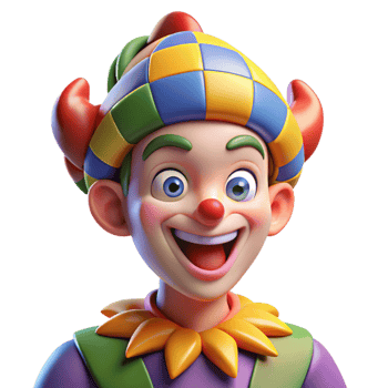 vibrant vintage Portrait of a Mischievous Jester with professional png