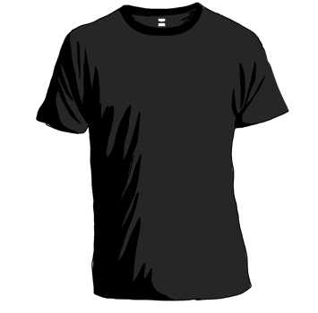 A black t-shirt is a versatile wardrobe staple, offering a clean, simple design that can be dressed up or down, ideal for any casual or trendy look. png