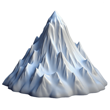 dramatic contemporary A Majestic Mountain Peak Covered in Snow high quality png