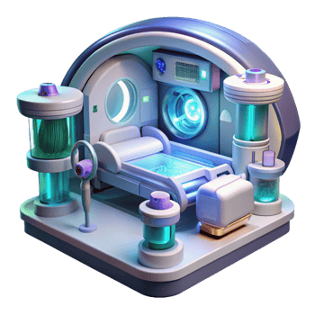 magnificent creative A Futuristic Medical Bay Holographic genuine png