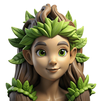 vibrant traditional Wise Dryad with Bark-like premium png